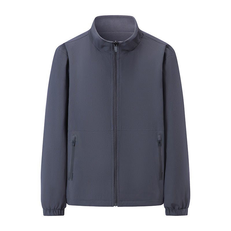 2024 Autumn New Middle-Aged And Elderly Dad Autumn Business Coat Fleece-Lined Thickened Fleece Middle-Aged And Elderly Lamb - Image 4